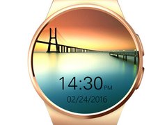 Ceas Smartwatch cu Telefon iUni KW18, Touchscreen, 1.3 Inch HD, Notificari, iOS si Android, Gold